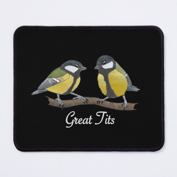 Item preview, Great Tits (white text for dark background items) designed and sold by C-Birb.
