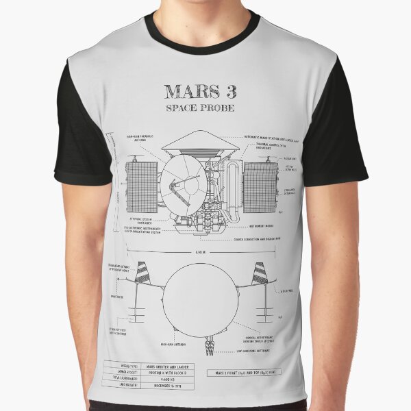 Item preview, Soviet Mars 3 Space Probe (White Stencil - No Background. Vertical) designed and sold by BGALAXY.