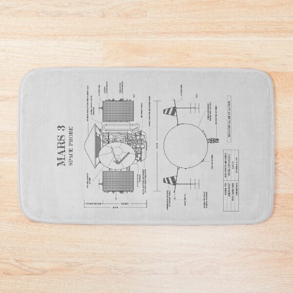 Item preview, Soviet Mars 3 Space Probe (White Stencil - No Background. Vertical) designed and sold by BGALAXY.