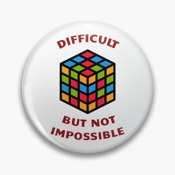Item preview, Difficult But Not Impossible Rubix Cube - Motivational Quotes designed and sold by ethanzakicab.