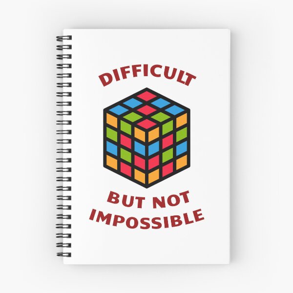 Item preview, Difícil pero no imposible Rubix Cube - Citas motivacionales designed and sold by ethanzakicab.