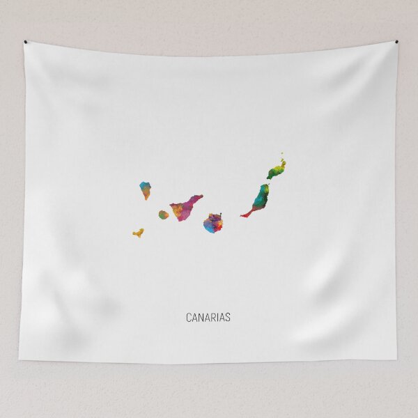 Item preview, Canarias Watercolor Map designed and sold by ArtPrints.