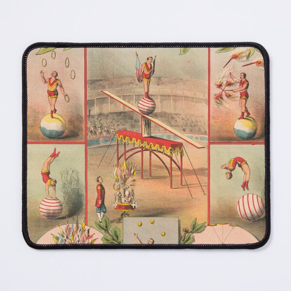 Item preview, STK501953A-Vintage circus poster showing scenes of acrobatics. designed and sold by StocktrekImages.