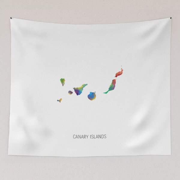 Item preview, Canary Islands Watercolor Map designed and sold by ArtPrints.