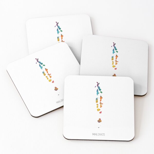 Item preview, Maldives Watercolor Map designed and sold by ArtPrints.