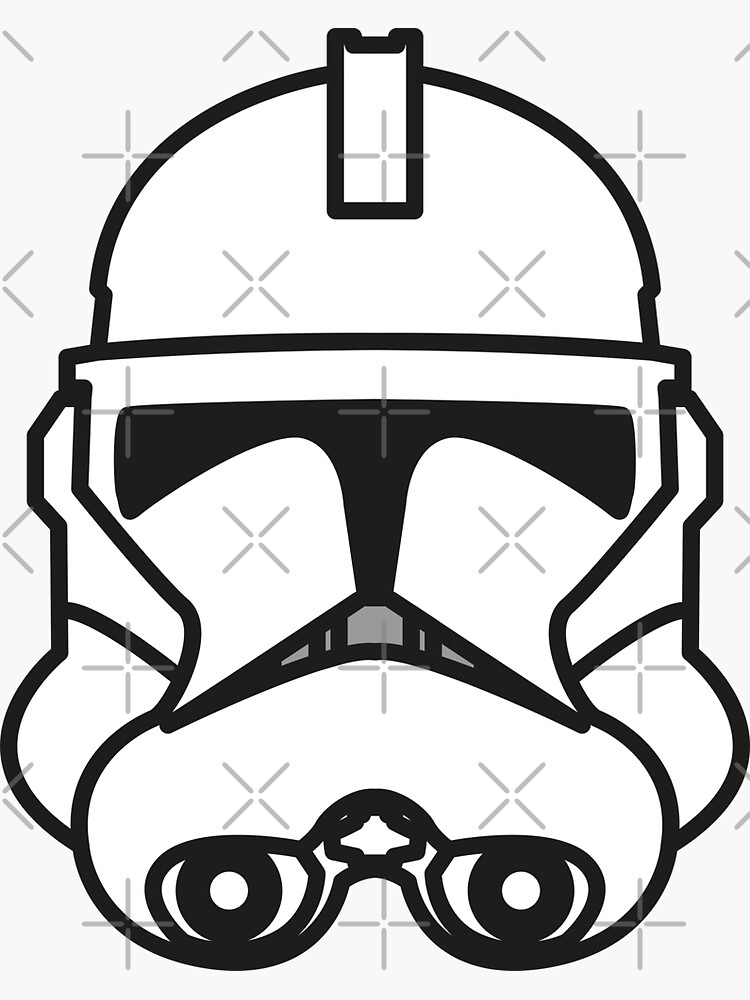 Thumbnail 3 of 3, Sticker, Clone trooper - White Armor Phase 2 designed and sold by SurtonDesign.