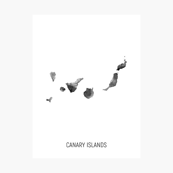 Item preview, Canary Islands Watercolor Map designed and sold by ArtPrints.