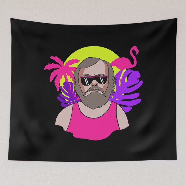 Item preview, Slavoj Zizek 80s Vaporwave Portrait Active designed and sold by lziah-jayne.