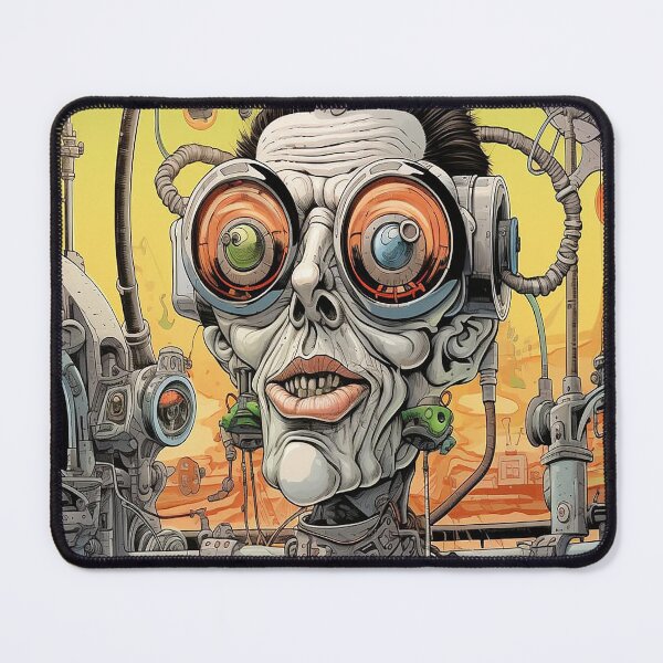 Item preview, The old man and the machine harmoniously become one in world future designed and sold by gomezartistform.