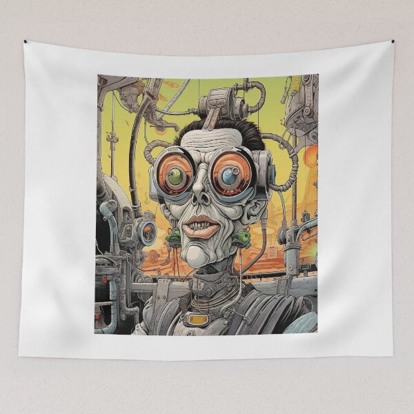 Item preview, The old man and the machine harmoniously become one in world future designed and sold by gomezartistform.