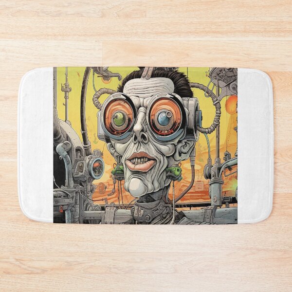 Item preview, The old man and the machine harmoniously become one in world future designed and sold by gomezartistform.