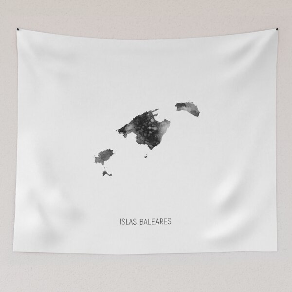 Item preview, Islas Baleares Watercolor Map designed and sold by ArtPrints.