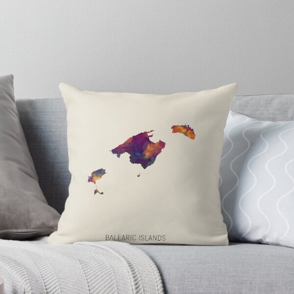 Item preview, Balearic Islands Watercolor Map designed and sold by ArtPrints.