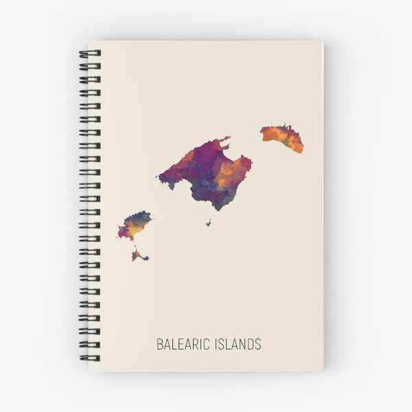 Item preview, Balearic Islands Watercolor Map designed and sold by ArtPrints.