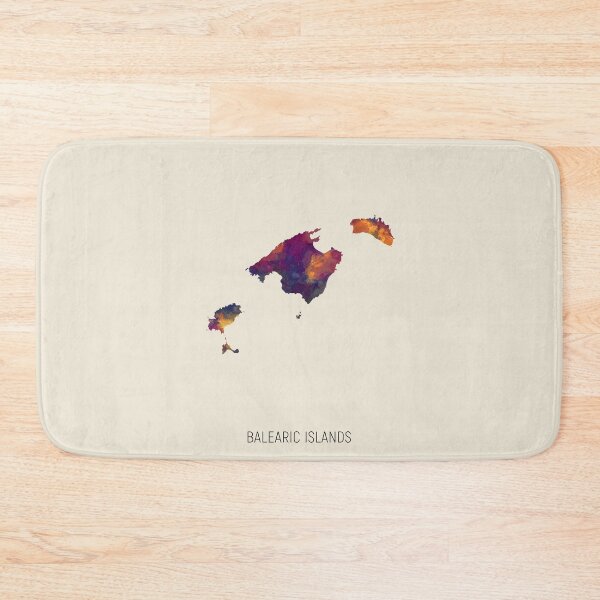 Item preview, Balearic Islands Watercolor Map designed and sold by ArtPrints.
