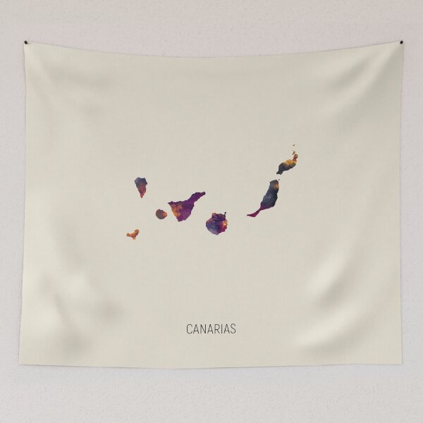 Item preview, Canarias Watercolor Map designed and sold by ArtPrints.