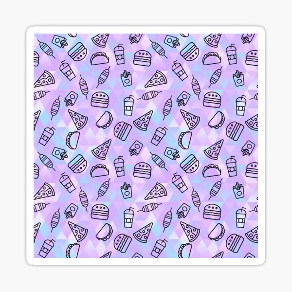 Item preview, Fast Food Icons Seamless Pattern Pastel Background designed and sold by Deanmindvortex.