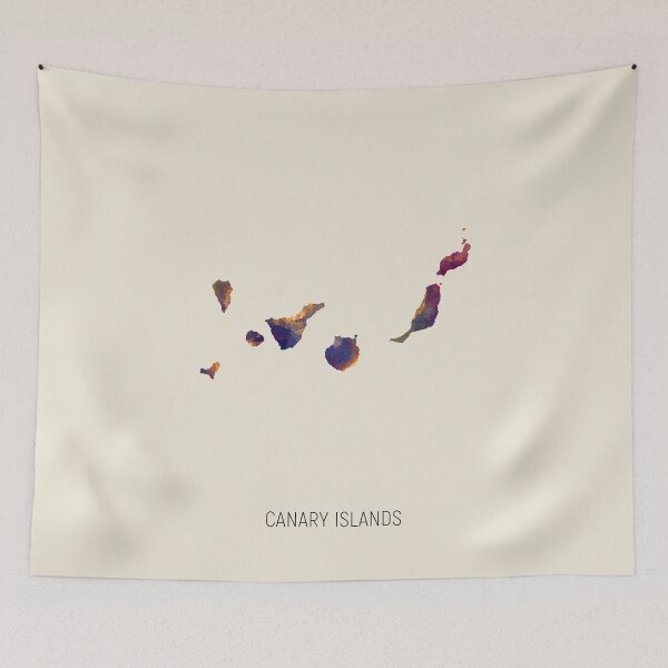 Item preview, Canary Islands Watercolor Map designed and sold by ArtPrints.