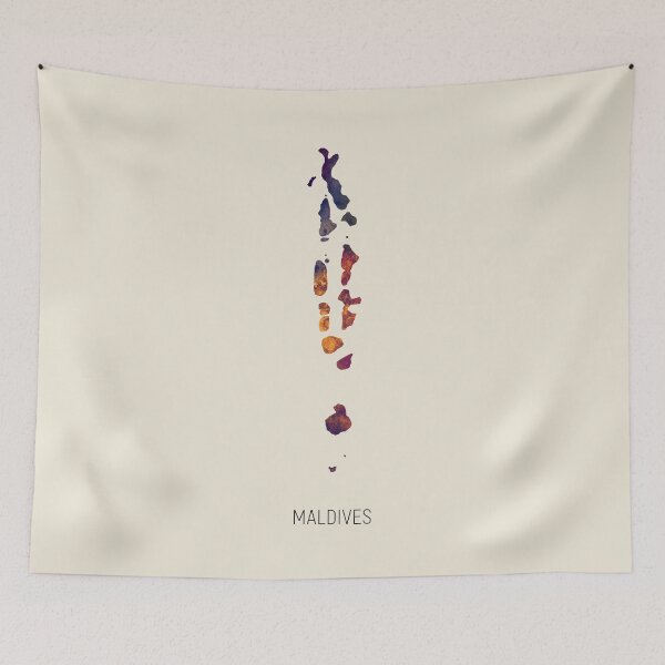 Item preview, Maldives Watercolor Map designed and sold by ArtPrints.