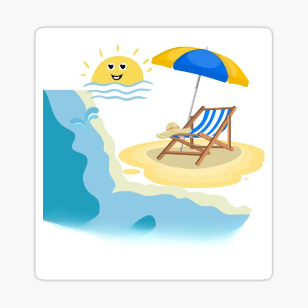Aperçu de l'œuvre Transat de plage journée fraîche du matin créée et vendue par designfury01.