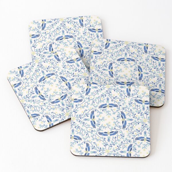Item preview, Pale Headed Rosella Parrots and Flowers designed and sold by lurepeating.