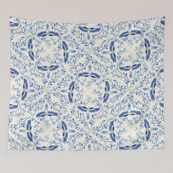 Item preview, Pale Headed Rosella Parrots and Flowers designed and sold by lurepeating.