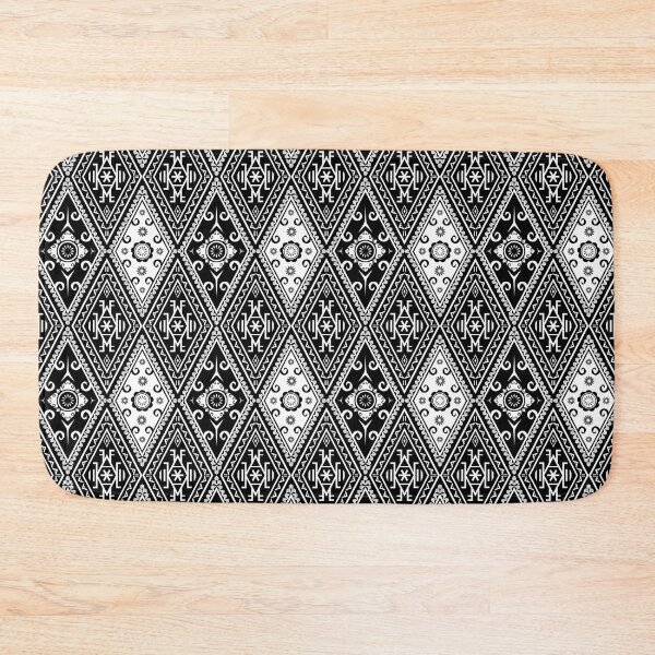 Item preview, Black and White Modern Fabric Diamond Seamless Pattern #1 designed and sold by Kasalongdesign.
