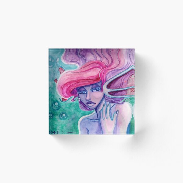The Brooding Siren Acrylic Block