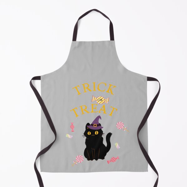 Item preview, trick or treat black cat designed and sold by CuteCatsCoffee.