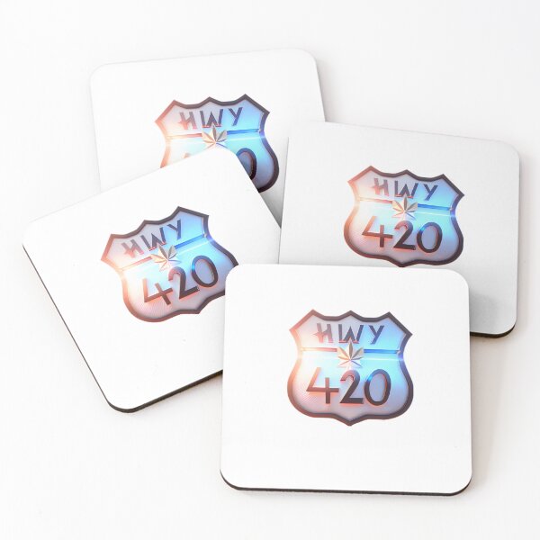 Item preview, 420 weed HIGHway shield logo slogan designed and sold by SupernovaDSGN.
