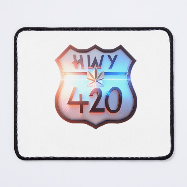 Item preview, 420 weed HIGHway shield logo slogan designed and sold by SupernovaDSGN.