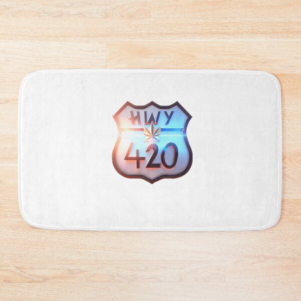 Item preview, 420 weed HIGHway shield logo slogan designed and sold by SupernovaDSGN.