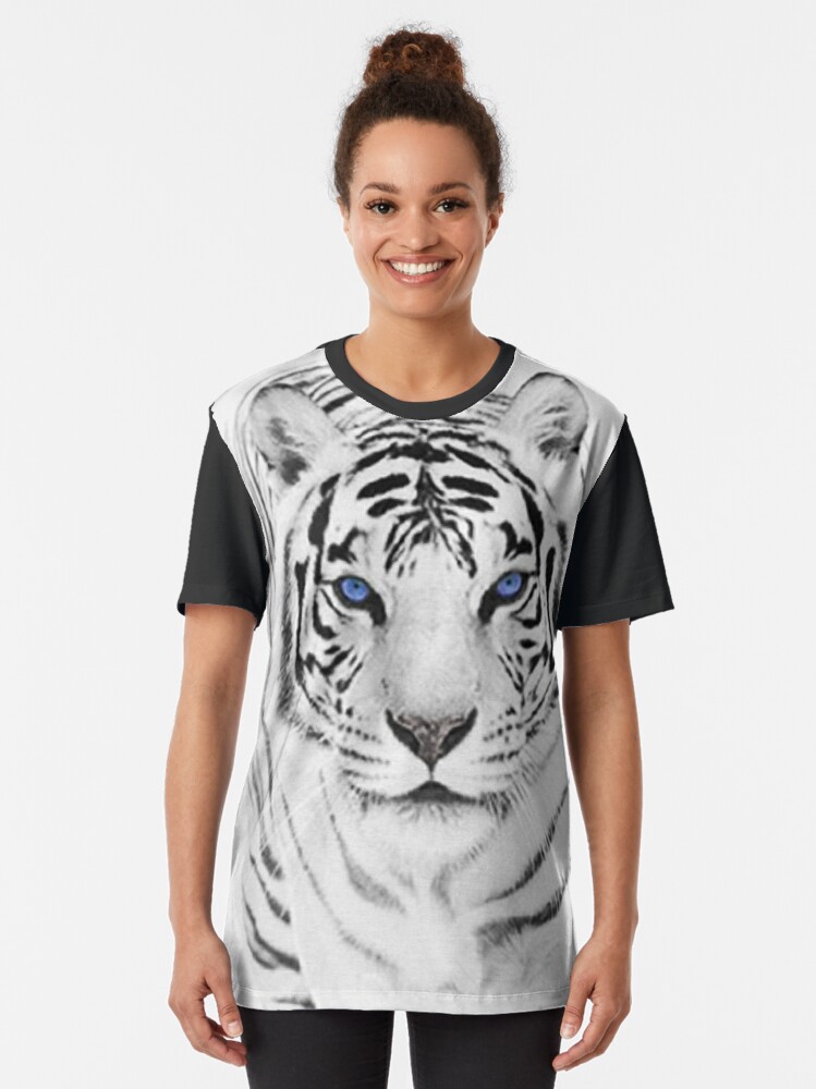 Printed T-shirt - White/Tiger - Ladies