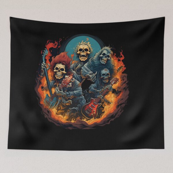 Item preview, skull devil rock band t-shirt No.2 designed and sold by KAMESUN.