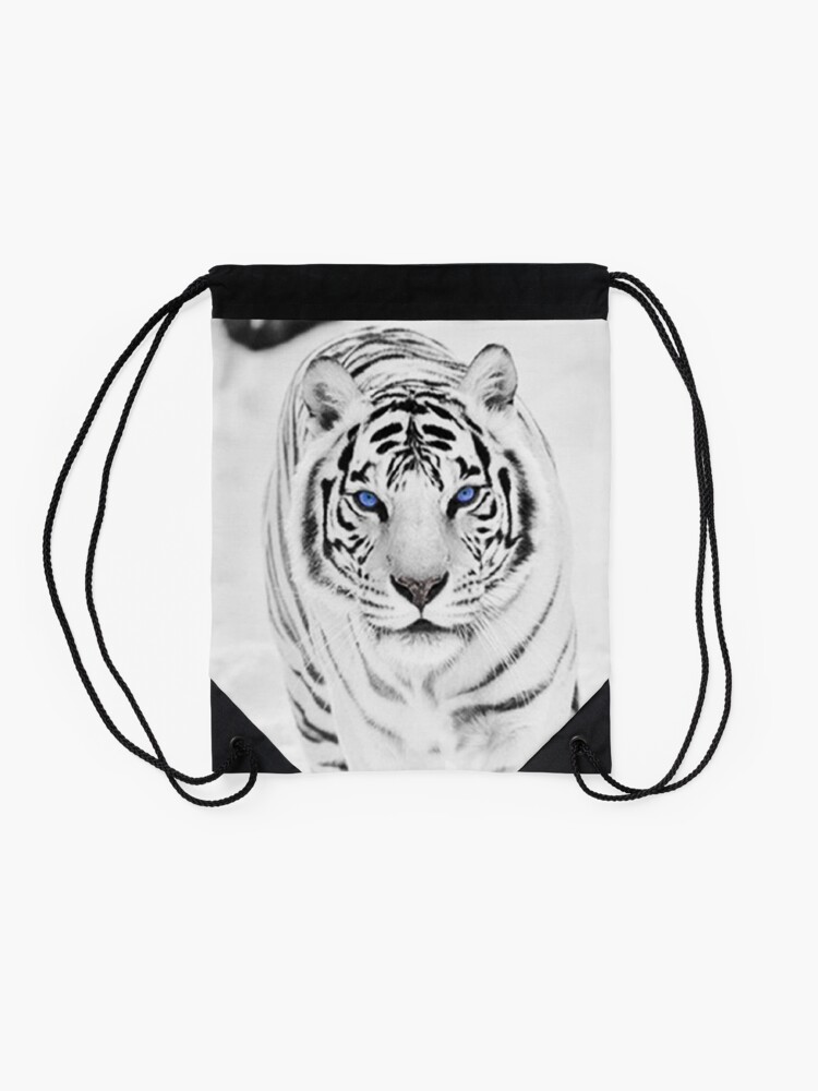Alternate view of White Tiger Drawstring Bag