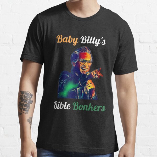 printful2 Righteous Gemstones Baby Billy's Bible Bonkers Adult Short Sleeve T-Shirt Ocean Blue / L