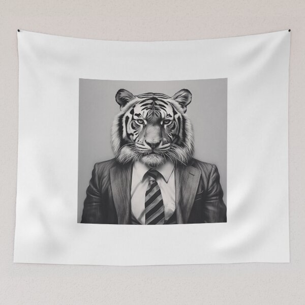 Item preview, Tiger Boss In Business Suit Art  designed and sold by redstar19.