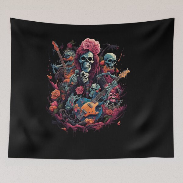 Item preview, skull devil rock band t-shirt No.4 designed and sold by KAMESUN.