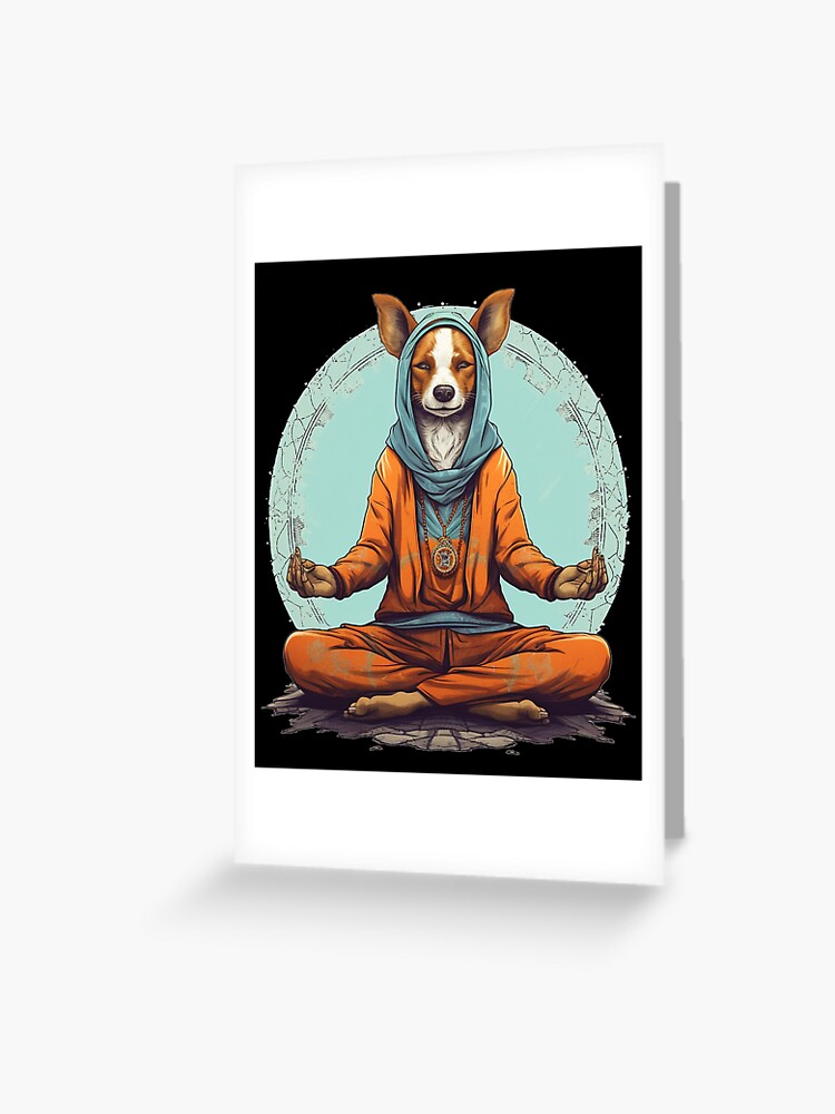 Dog and Yoga Funny Gifts for Dog and Yoga Lovers Doga Greeting Card for  Sale by AnnaMDesign