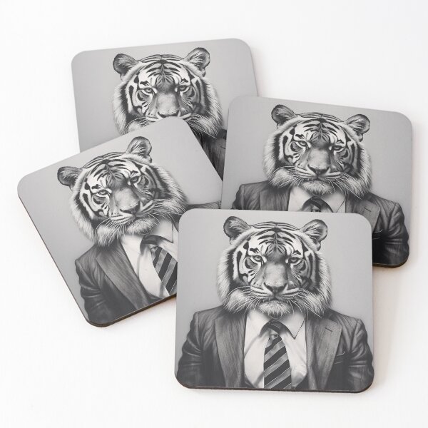 Item preview, Tiger Boss In Business Suit Art  designed and sold by redstar19.