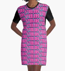 Pink Steelers Font Graphic T-Shirt Dress