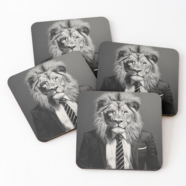 Item preview, Lion Boss in Business Suit Art designed and sold by redstar19.