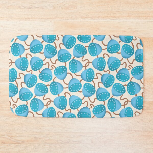 Item preview, lotus seed pod party in aqua tones | repeat pattern designed and sold by colorofmagic.