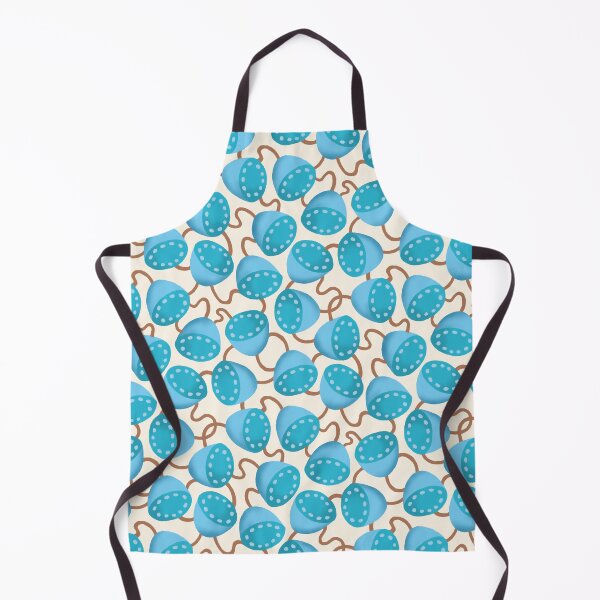 Item preview, lotus seed pod party in aqua tones | repeat pattern designed and sold by colorofmagic.