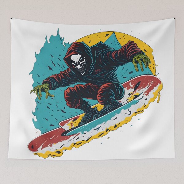 Item preview, Grim Reaper snowboards designed and sold by BearsAndSkulls.