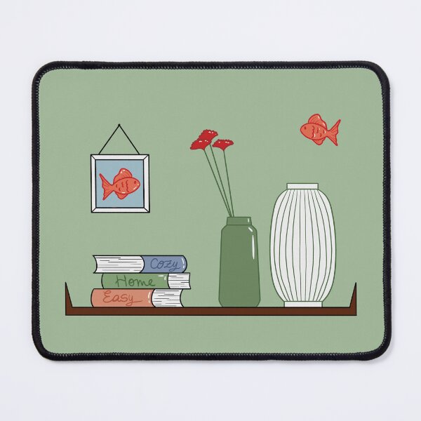 Item preview, Cozy Shelf with Vases and Fish designed and sold by CozyAtMidnight.