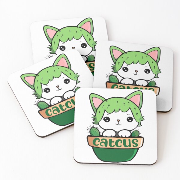 Item preview, Cat Cactus Catcus art illustration designed and sold by Niktarka.