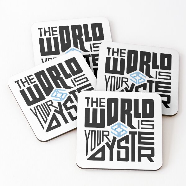Item preview, THE WORLD IS YOUR OYSTER Black Lettering Quote designed and sold by Carina Parry Studios.