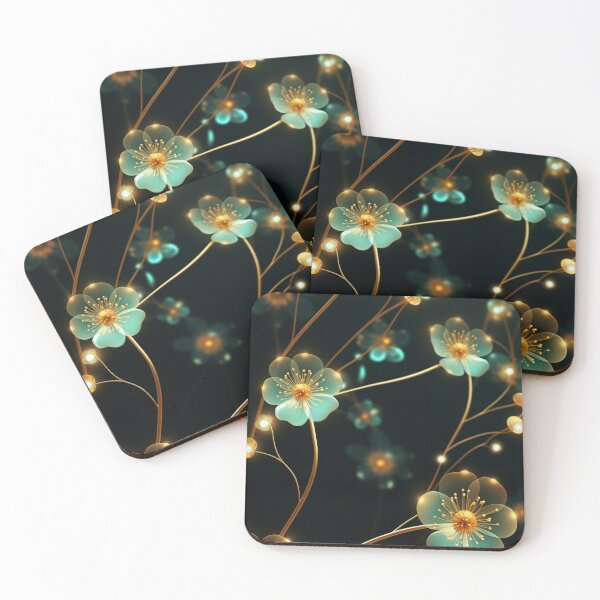 Item preview, Small Golden Glowing Flowers Design designed and sold by StudioRedKoala.