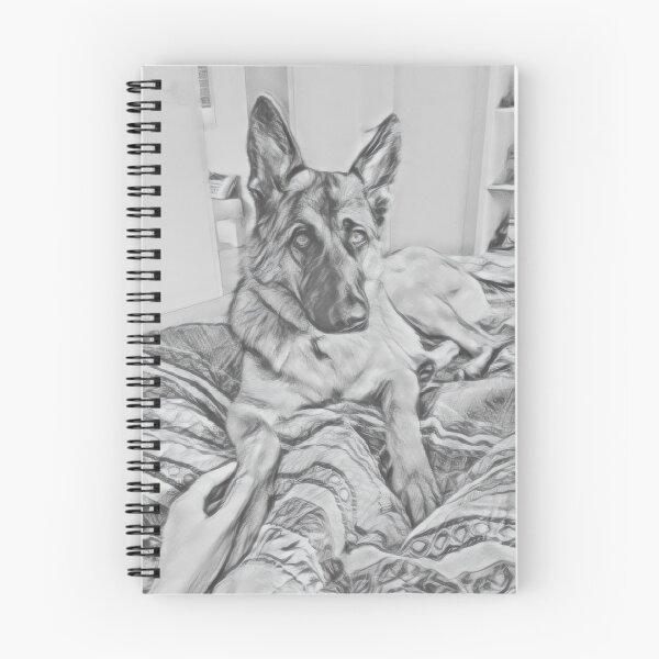 Item preview, Retro look German Shepard sketch photo designed and sold by Mark Grimsley.